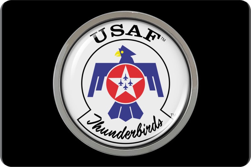 USAF - U.S. Air Force Thunderbirds - Tow Hitch Cover with Chrome Emblem